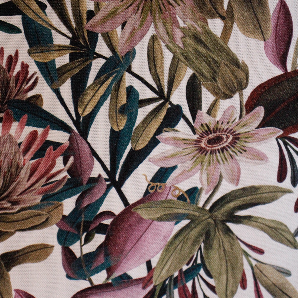 sierkussenhoes bloemen gebroken wit met multikleuren