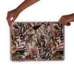 placemat digitale bloemen gebroken wit